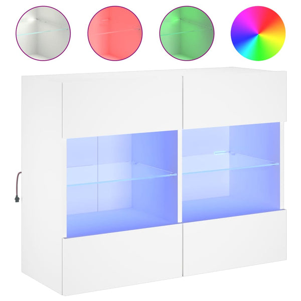Tv-Seinäkaappi Led-Valoilla 78,5X30X60,5 Cm