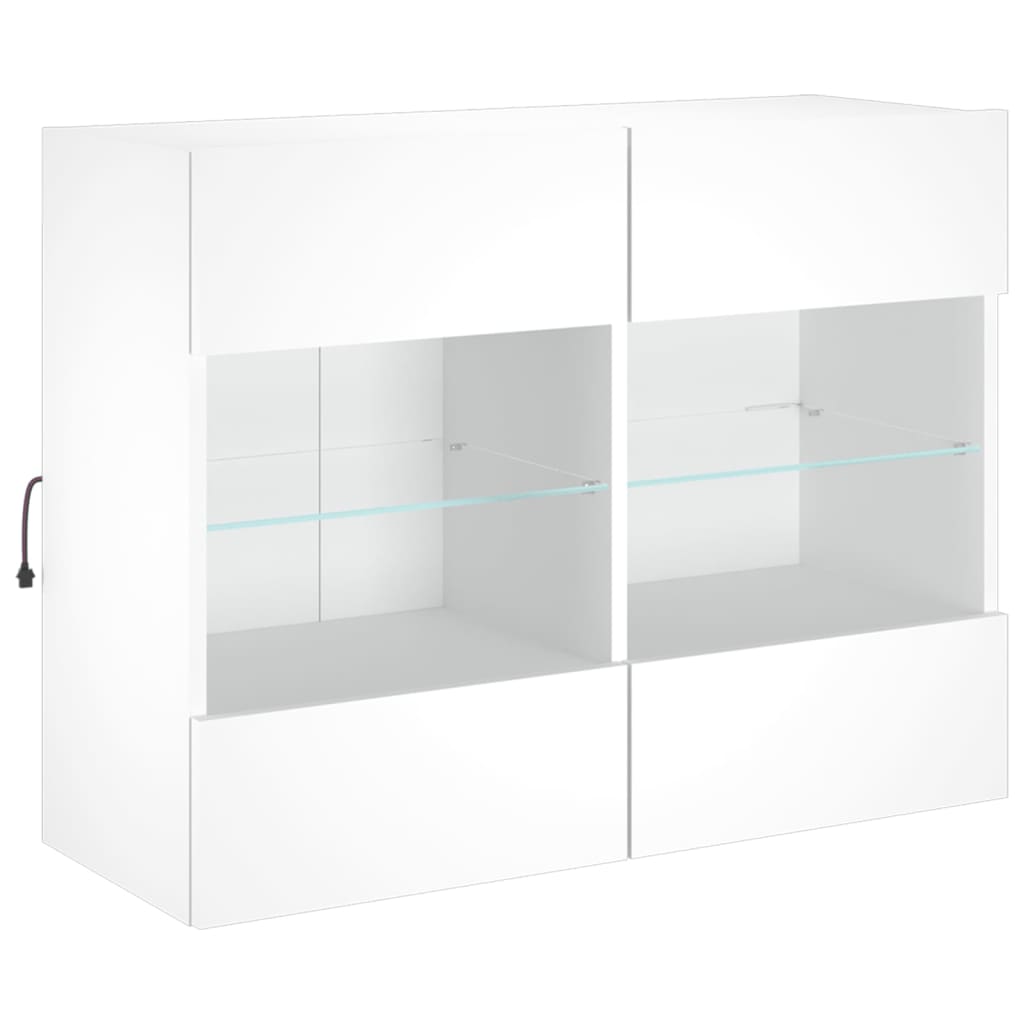 Tv-Seinäkaappi Led-Valoilla 78,5X30X60,5 Cm