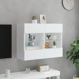 Tv-Seinäkaappi Led-Valoilla 78,5X30X60,5 Cm