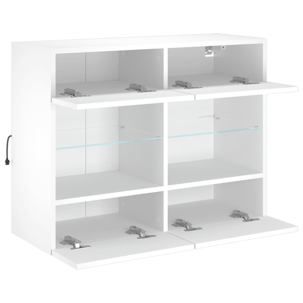 Tv-Seinäkaappi Led-Valoilla 78,5X30X60,5 Cm