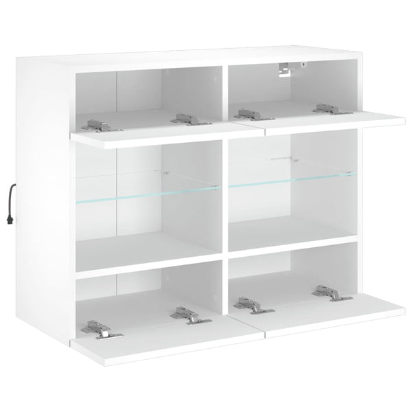 Tv-Seinäkaappi Led-Valoilla 78,5X30X60,5 Cm