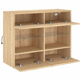 Tv-Seinäkaappi Led-Valoilla Sonoma-Tammi 78,5X30X60,5 Cm