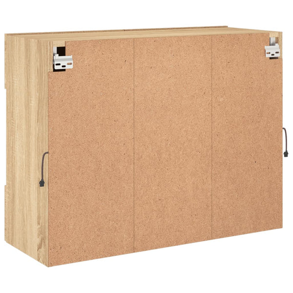 Tv-Seinäkaappi Led-Valoilla Sonoma-Tammi 78,5X30X60,5 Cm