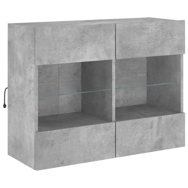 Tv-Seinäkaappi Led-Valoilla 78,5X30X60,5 Cm