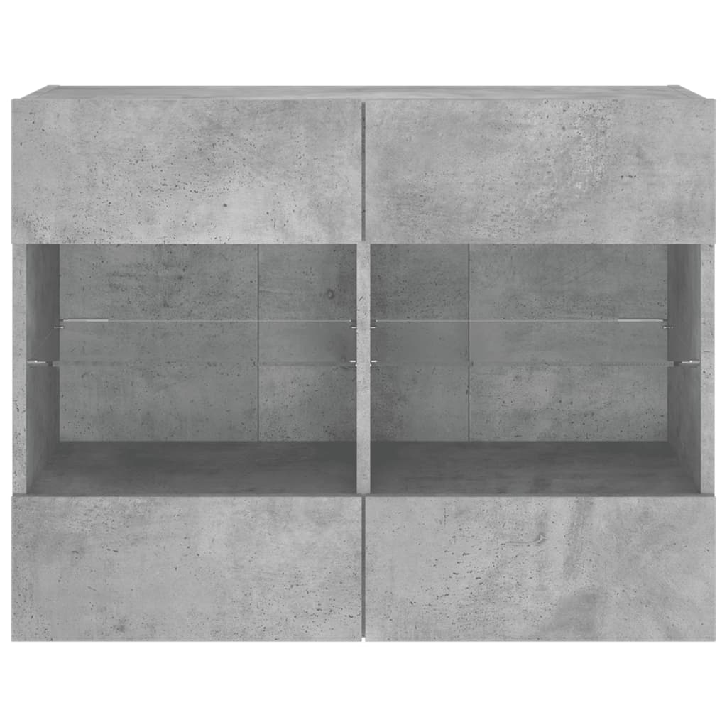 Tv-Seinäkaappi Led-Valoilla 78,5X30X60,5 Cm