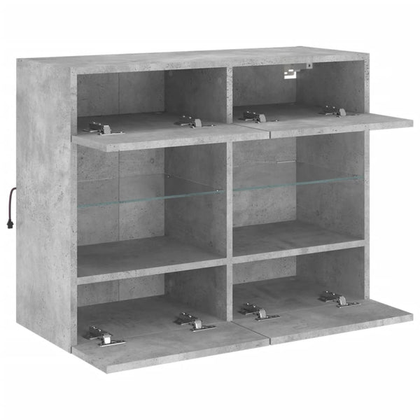 Tv-Seinäkaappi Led-Valoilla 78,5X30X60,5 Cm