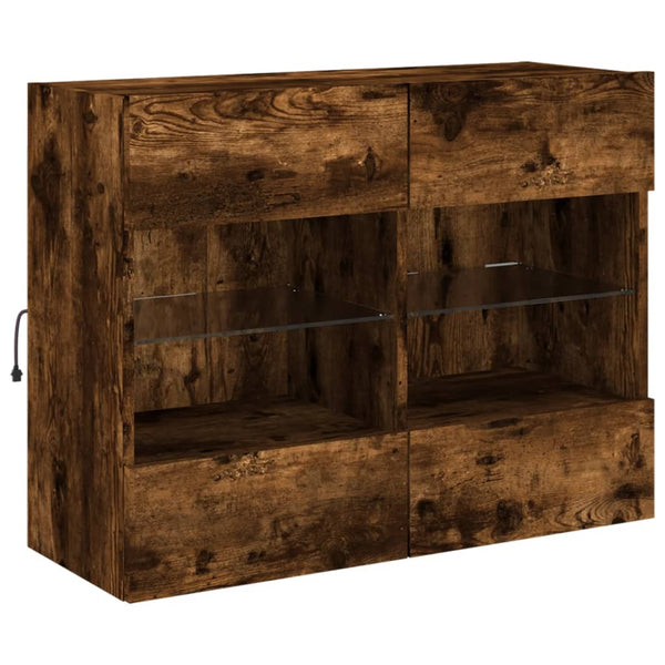 Tv-Seinäkaappi Led-Valoilla 78,5X30X60,5 Cm