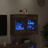 Tv-Seinäkaappi Led-Valoilla 78,5X30X60,5 Cm