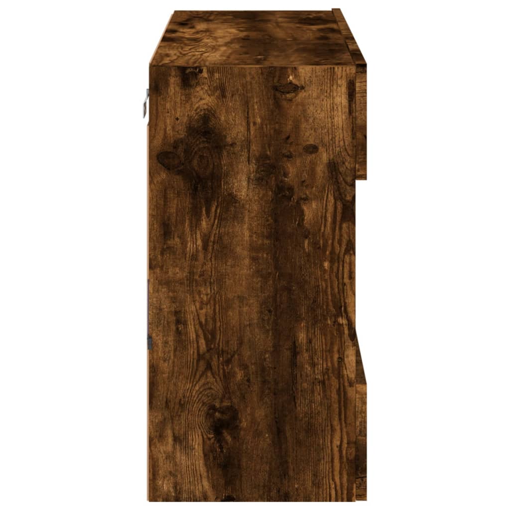 Tv-Seinäkaappi Led-Valoilla 78,5X30X60,5 Cm