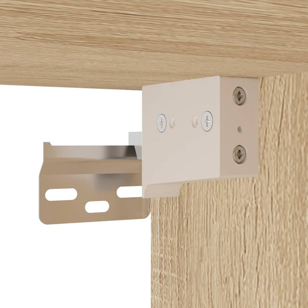 Tv-Seinäkaappi Led-Valoilla Sonoma-Tammi 98,5X30X60,5 Cm