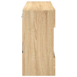 Tv-Seinäkaappi Led-Valoilla Sonoma-Tammi 98,5X30X60,5 Cm