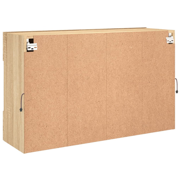 Tv-Seinäkaappi Led-Valoilla Sonoma-Tammi 98,5X30X60,5 Cm