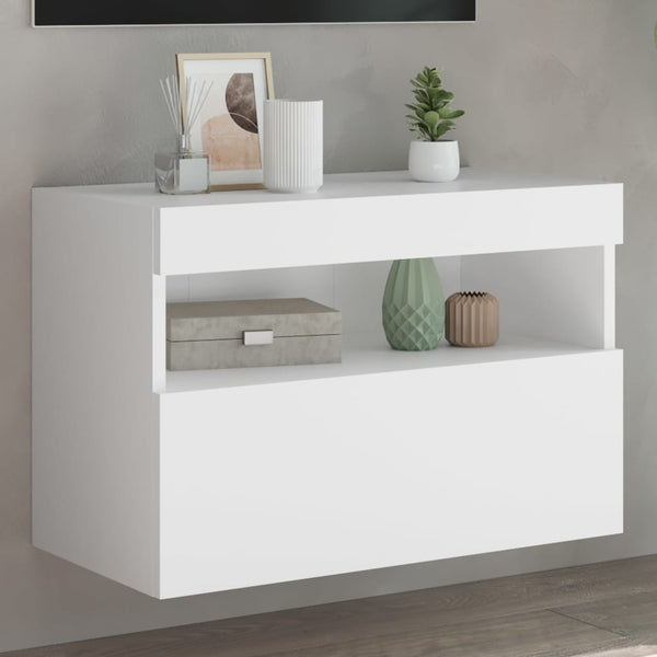 Tv-Seinäkaapit Led-Valoilla 2 Kpl 60X30X40 Cm