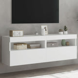 Tv-Seinäkaapit Led-Valoilla 2 Kpl 60X30X40 Cm