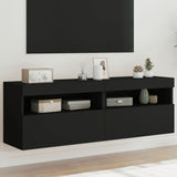 Tv-Seinäkaapit Led-Valoilla 2 Kpl 60X30X40 Cm