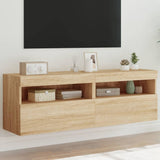 Tv-Seinäkaapit Led-Valoilla 2 Kpl 60X30X40 Cm