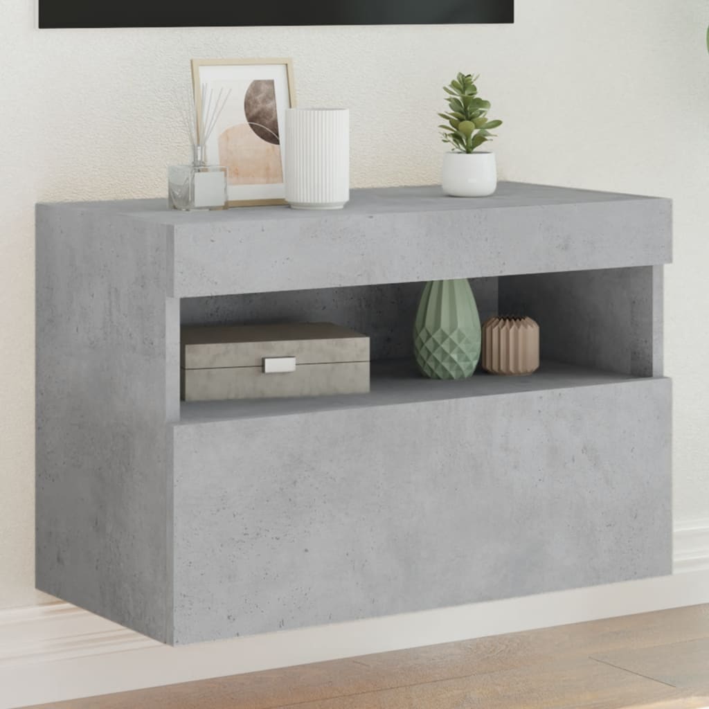 Tv-Seinäkaapit Led-Valoilla 2 Kpl 60X30X40 Cm