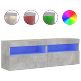 Tv-Seinäkaapit Led-Valoilla 2 Kpl 60X30X40 Cm