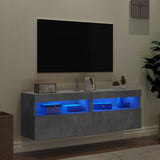 Tv-Seinäkaapit Led-Valoilla 2 Kpl 60X30X40 Cm