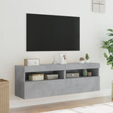 Tv-Seinäkaapit Led-Valoilla 2 Kpl 60X30X40 Cm