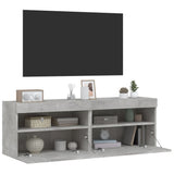 Tv-Seinäkaapit Led-Valoilla 2 Kpl 60X30X40 Cm