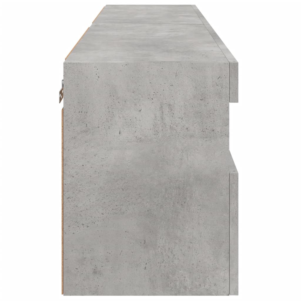 Tv-Seinäkaapit Led-Valoilla 2 Kpl 60X30X40 Cm