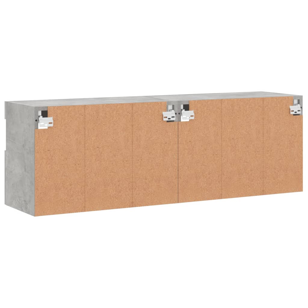 Tv-Seinäkaapit Led-Valoilla 2 Kpl 60X30X40 Cm