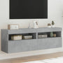 Tv-Seinäkaapit Led-Valoilla 2 Kpl 60X30X40 Cm