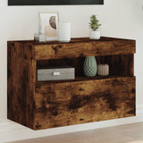 Tv-Seinäkaapit Led-Valoilla 2 Kpl 60X30X40 Cm