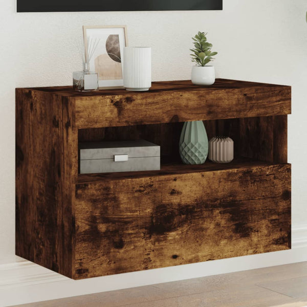 Tv-Seinäkaapit Led-Valoilla 2 Kpl 60X30X40 Cm
