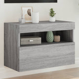 Tv-Seinäkaapit Led-Valoilla 2 Kpl 60X30X40 Cm