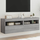 Tv-Seinäkaapit Led-Valoilla 2 Kpl 60X30X40 Cm
