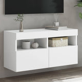 Tv-Seinäkaapit Led-Valoilla 2 Kpl 60X30X40 Cm