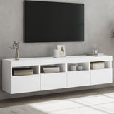 Tv-Seinäkaapit Led-Valoilla 2 Kpl 60X30X40 Cm