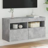 Tv-Seinäkaapit Led-Valoilla 2 Kpl 60X30X40 Cm