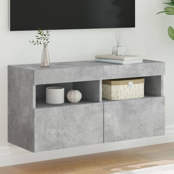 Tv-Seinäkaapit Led-Valoilla 2 Kpl 60X30X40 Cm