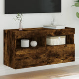 Tv-Seinäkaapit Led-Valoilla 2 Kpl 60X30X40 Cm