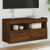 Tv-Seinäkaapit Led-Valoilla 2 Kpl 60X30X40 Cm