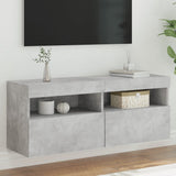 Tv-Seinäkaapit Led-Valoilla 2 Kpl 60X30X40 Cm