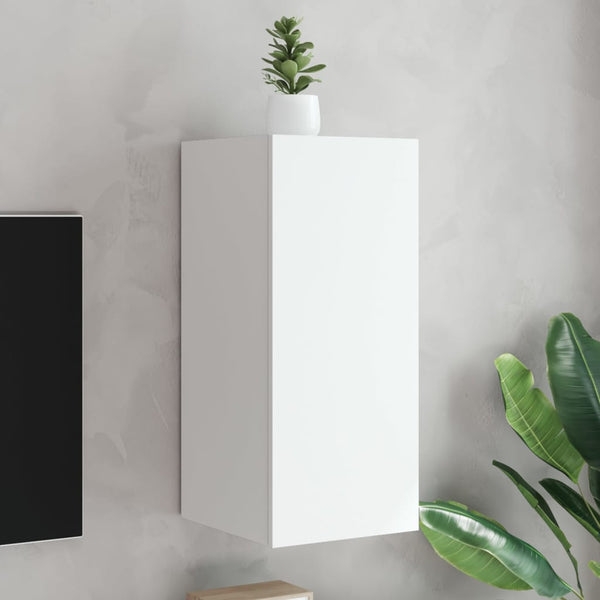 Tv-Seinäkaapit Led-Valoilla 2 Kpl