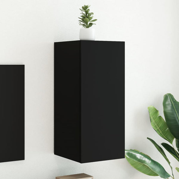 Tv-Seinäkaapit Led-Valoilla 2 Kpl