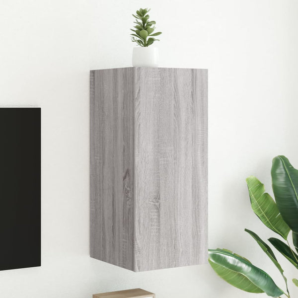 Tv-Seinäkaapit Led-Valoilla 2 Kpl