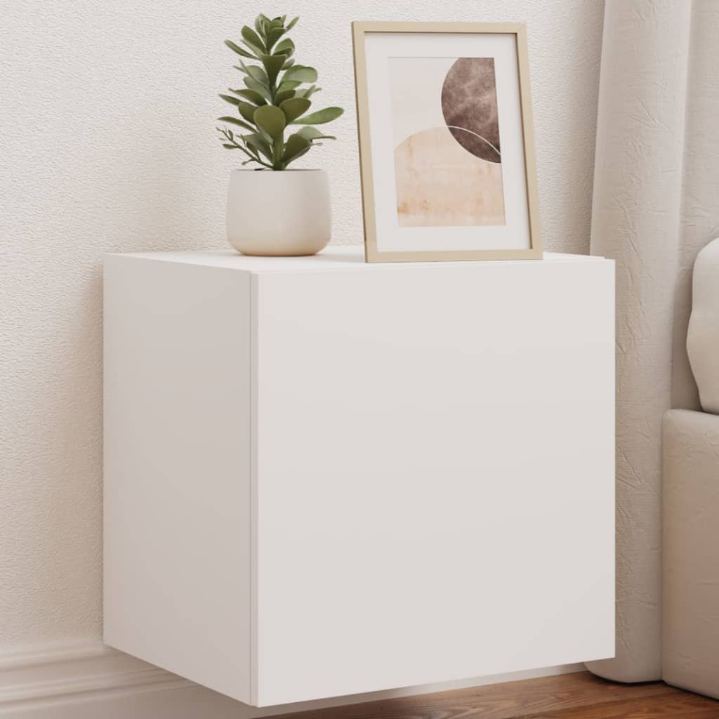 Tv-Seinäkaapit Led-Valoilla 2 Kpl