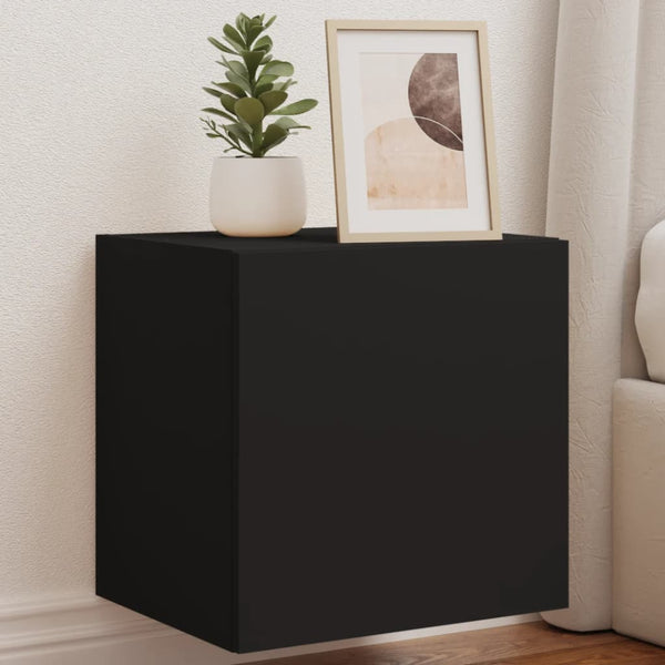 Tv-Seinäkaapit Led-Valoilla 2 Kpl