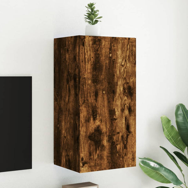 Tv-Seinäkaapit Led-Valoilla 2 Kpl