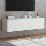 Tv-Seinäkaapit Led-Valoilla 2 Kpl