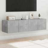 Tv-Seinäkaapit Led-Valoilla 2 Kpl