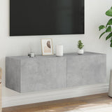 Tv-Seinäkaapit Led-Valoilla 2 Kpl
