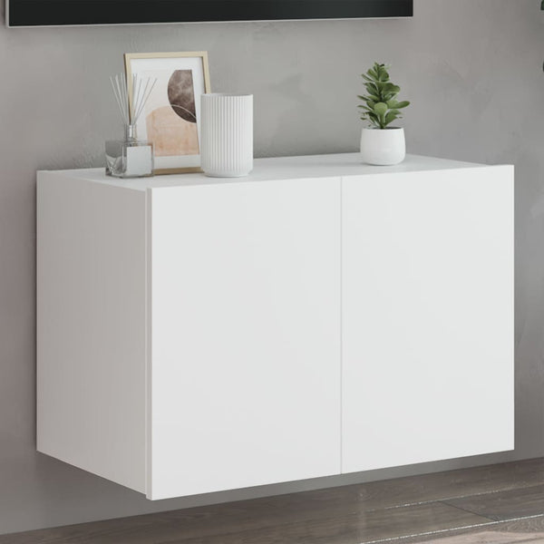 Tv-Seinäkaapit Led-Valoilla 2 Kpl