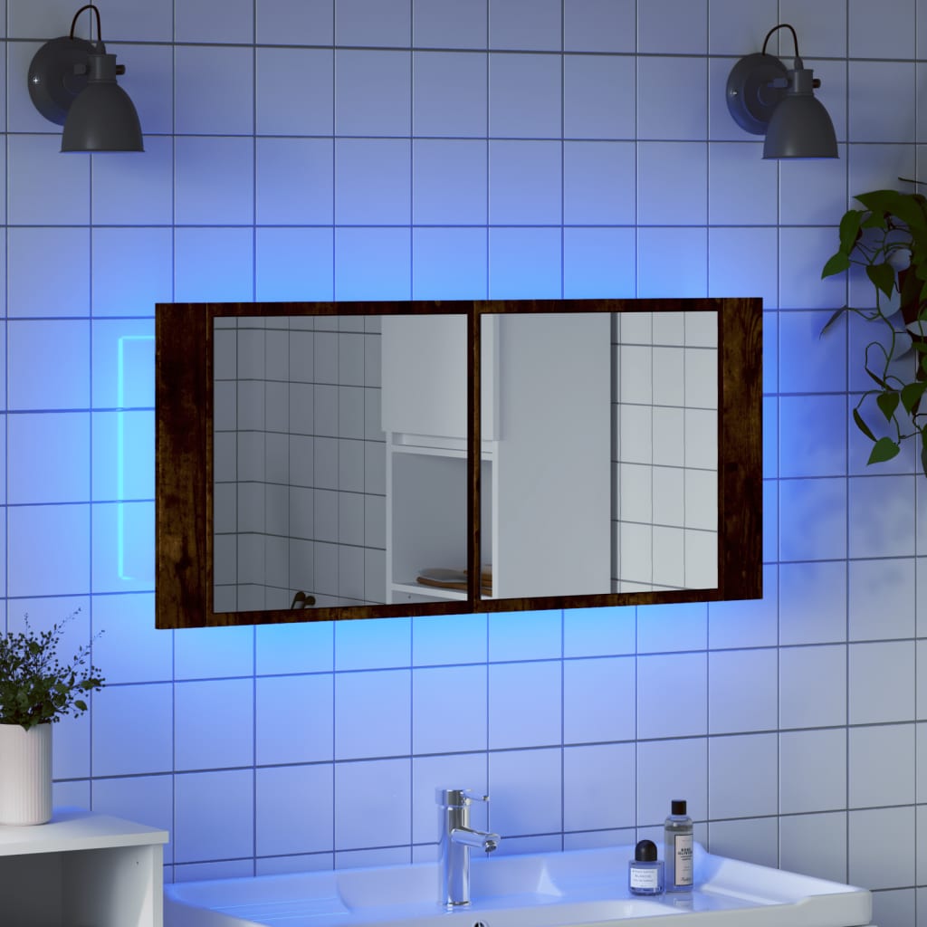 Kylpyhuoneen Led Peilikaappi 100X12X45 Cm
